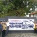 Kepala BPIP Yudian Wahyudi (mengenakan tanjak/ikat kepala) berada di Mentok, Bangka Barat, Provinsi Babel untuk menyosialisasiokan Salam Pancasila. (MASAPNEWS/ANT)
