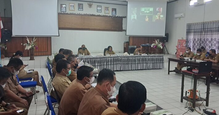 Suasana Seminar Awal Penyusunan Roadmap SIDa Kabupaten Gumas, di aula Bappedalitbang setempat, Senin (01/08/2022). (MASAPNEWS/GCM)