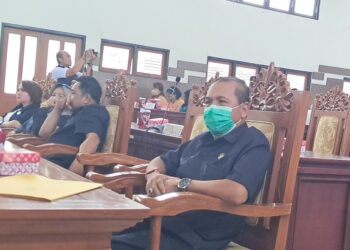 Juru bicara Fraksi Partai Golkar DPRD Kabupaten Gumas, Punding S Merang. (MASAPNEWS/GCM)