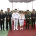 Wakil Ketua I DPRD Kabupaten Gumas Binartha (kedua dari kiri) bersama Bupati Jaya S Monong, Wakil Bupati Efrensia L.P. Umbing, dan Forkopimda berfoto usai upacara HUT ke-77 RI di Kuala Kurun, Rabu (17/8/2022). (Foto : Protokol dan Perjalanan Setda Gumas)