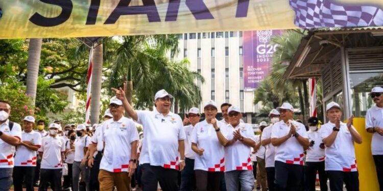 Suasana perayaan HUT ke-77 RI sekaligus HUT ke-56 Kementerian Koordinator Bidang Perekonomian di Jakarta, Sabtu (20/8/2022). (MASAPNEWS/ANT/HO-Kemenko Perekonomian)