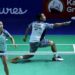 Pebulu tangkis ganda campuran Indonesia Rehan Naufal Kusharjanto (kanan) dan Lisa Ayu Kusumawati saat bertanding melawan pasangan Jerman Mark Lamsfuss/Isabel Lohau dalam babak 32 besar Indonesia Open 2022 di Istora Senayan, Jakarta, Selasa (14/6/2022). (MASAPNEWS/ANT)