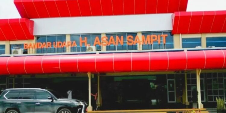 Bandara Haji Asan Sampit tampak dari depan. (MASAPNEWS/ANT)