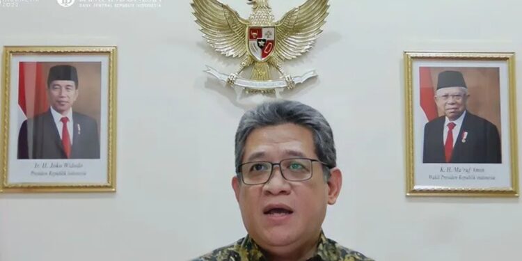 Tangkapan layar - Arsip foto - Deputi Gubernur BI Doni Primanto Joewono dalam Pengumuman Hasil Rapat Dewan Gubernur BI Bulan Agustus 2022 di Jakarta, Selasa (23/8/2022). (MASAPNEWS/ANT)