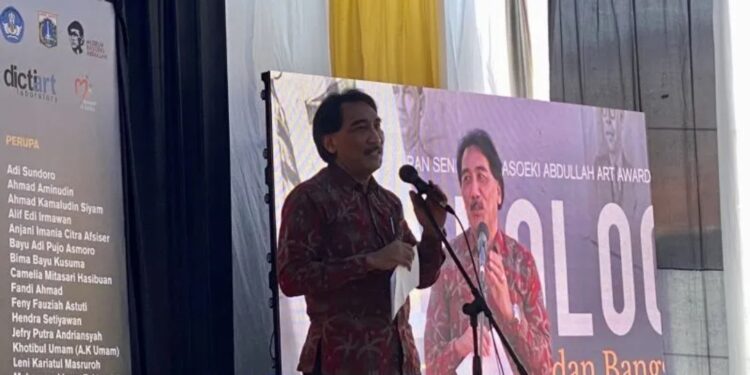 Ketua AMIDA Paramitha Jaya Yiyok T. Herlambang dalam acara Basoeki Abdullah Art Award 2022 di Jakarta, Senin (26/9/2022). (MASAPNEWS/ANT)