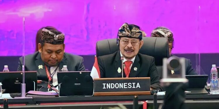 Menteri Pertanian RI Syahrul Yasin Limpo memimpin G20 Agriculture Ministers Meeting (AMM) di Jimbaran, Badung, Bali, Rabu (28/9/2022). (MASAPNEWS/ANT/HO-Kementerian Pertanian RI)