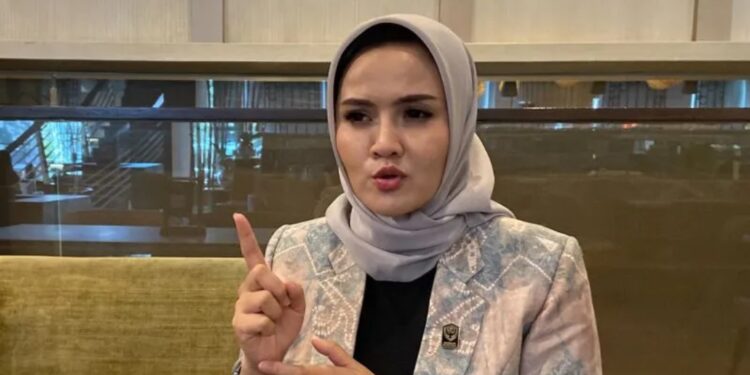 Sekjend Perbasi Nirmala Dewi di Palembang, Senin (3/10/22). (MASAPNEWS/ANT)