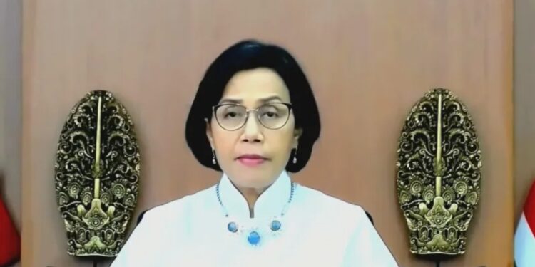 Menteri Keuangan (Menkeu) Sri Mulyani dalam G20 GPFI High Level Symposium yang dipantau secara daring di Jakarta, Selasa (04/10/2022). (MASAPNEWS/ANT)