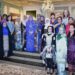 Para istri kepala perwakilan asing dan kepala perwakilan asing perempuan di Brunei Darussalam berkunjung untuk memberikan hadiah kain batik untuk ulang tahun ke-76 Permaisuri Sultan Brunei Darussalam Paduka Seri Baginda Raja Isteri Pengiran Anak Saleha di Istana Nurul Iman pada Jumat (7/10/2022). (MASAPNEWS/ANT/HO-KBRI Bandar Seri Begawan)