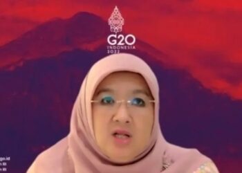 Juru Bicara G20 Indonesia Siti Nadia Tarmizi dalam konferensi pers via dalam jaringan Road To 2nd HMM yang diikuti dari Zoom di Jakarta, Jumat (21/10/2022). (MASAPNEWS/ANT)
