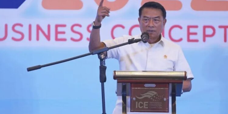 Kepala Staf Kepresidenan Moeldoko memberikan sambutan dalam acara "Info Franchise and Business Concept Expo" (IFBC) di Tangerang, Banten, Jumat (28/10). (MASAPNEWS/ANT/HO-Kantor Staf Presiden)