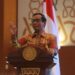 Menko Polhukam Mahfud MD saat menutup Konferensi Forum Rektor Indonesia, di Universitas Airlangga, Surabaya, Minggu (30/10/2022). (MASAPNEWS/ANT/HO-Humas Unair)