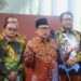 Ketua Umum DPP PKB Muhaimin Iskandar dan para pengurus DPP PKB memberikan keterangan pers setelah diterima oleh Presiden Joko Widodo di Istana Kepresidenan, Jakarta, Senin (31/10/2022). (MASAPNEWS/ANT)