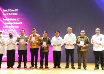 Peluncuran buku tematik terkait G20 oleh Perpusnas di Jakarta, Senin (31/10/2022). (MASAPNEWS/ANT/HO-Humas Perpusnas)