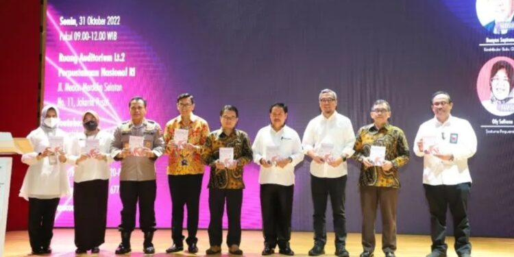 Peluncuran buku tematik terkait G20 oleh Perpusnas di Jakarta, Senin (31/10/2022). (MASAPNEWS/ANT/HO-Humas Perpusnas)