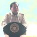 Menteri Pertahanan RI Prabowo Subianto saat memberikan sambutan dalam acara VIP Aircraft Tour Indo Defence Expo and Forum 2022, di Pangkalan Udara Halim Perdanakusuma, Jakarta, Jumat (4/11/2022). (MASAPNEWS/ANT)