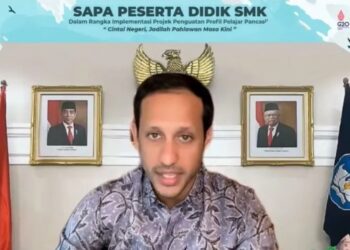 Tangkapan layar Mendikbudristek Nadiem Anwar Makarim di Jakarta, Senin (7/11/2022). (MASAPNEWS/ANT/HO- Dokumentasi Pribadi)