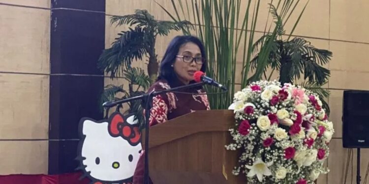 Menteri Pemberdayaan Perempuan dan Perlindungan Anak (MenPPPA) Bintang Puspayoga dalam Welcome Lunch Jelang Hari Anak Sedunia 2022 di Manado, Sulawesi Utara, Jumat (18/11/2022). (MASAPNEWS/ANT)