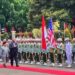 Menteri Pertahanan (Menhan) RI Prabowo Subianto saat menyambut kunjungan kehormatan Menhan AS LIoyd J Austin III melalui Upacara Jajar Kehormatan di Kemhan, Jakarta, Senin (21/11/2022). (MASAPNEWS/ANT)