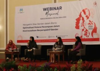 Webinar nasional bertajuk "Optimalisasi Potensi Perempuan dalam Kewirausahaan Berperspektif Gender", di Jakarta, Selasa (29/11/2022). (MASAPNEWS/ANT)