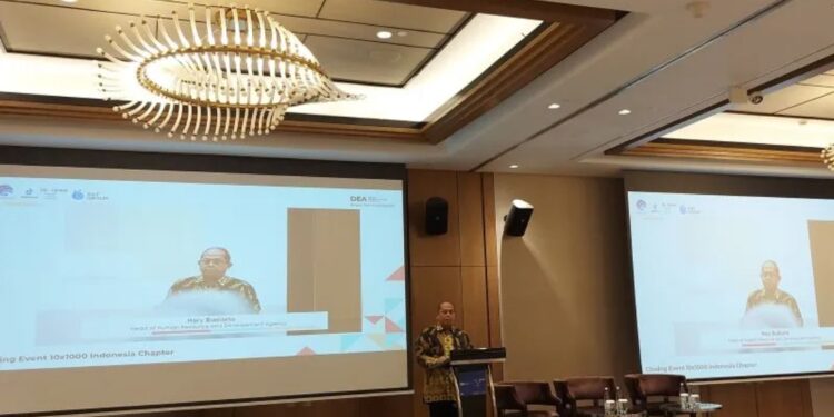 Kepala Badan Penelitian dan Pengembangan Sumber Daya Manusia Kementerian Kominfo Hary Budiarto, saat acara "10x1000 Indonesia Chapter-2022: Networking Start Here!", di Jakarta, Rabu (14/12/2022). (MASAPNEWS/ANT)