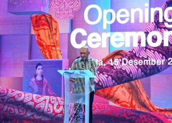 Menteri Koperasi dan Usaha Kecil Menengah (Menkop UKM) Teten Masduki Pembukaan BRI UMKM Expo(rt) Brilianpreneur 2022 yang di Jakarta Convention Center, Jakarta, Kamis (15/12/2022). (MASAPNEWS/ANT)