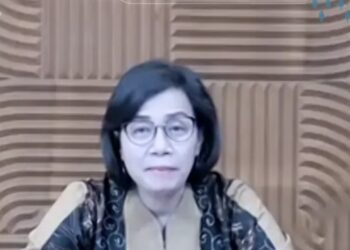 Tangkapan layar Menteri Keuangan Sri Mulyani saat menyampaikan sambutan secara virtual dalam Talkshow Hari Ibu : Perempuan Berdaya, Indonesia Maju yang diselenggarakan Kementerian Keuangan, Kamis. (MASAPNEWS/ANT/YouTube Kemenkeu RI)