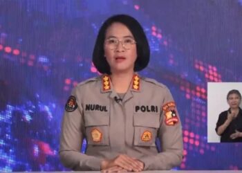 Tangkalan layar- Kepala Bagian Penerangan Umum (Kabagpenum) Divisi Humas Polri Kombes Pol. Nurul Azizah memberikan keterangan pers perkembangan kasus penipuan investasi robot trading PT SMI Net89, Selasa (6/12/2022). (MASAPNEWS/ANT)