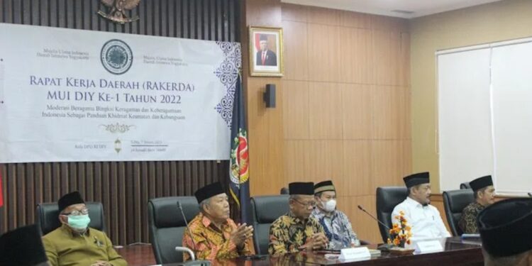 Rapat Kerja Daerah I MUI DIY di Yogyakarta, Sabtu (7/1/2023). (MASAPNEWS/ANT/HO-MUI DIY)