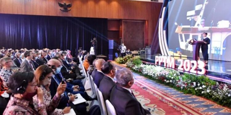 Kementerian Luar Negeri menyelenggarakan Pernyataan Pers Tahunan Menteri Luar Negeri RI (PPTM) 2023 di Jakarta, Rabu (11/1/2023). (MASAPNEWS/ANT/HO-Kemlu RI)