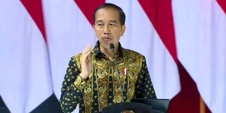 Tangkapan layar - Presiden Joko Widodo berbicara dalam Rapat Koordinasi Nasional Kepala Daerah dan Forum Komunikasi Pimpinan Daerah se-Indonesia Tahun 2023 di Sentul, Bogor, Jawa Barat, Selasa (17/1/2023). (MASAPNEWS/ANT)