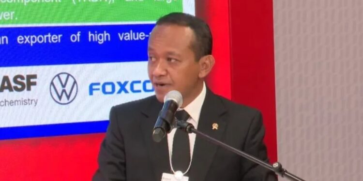 Tangkapan layar Menteri Investasi/Kepala BKPM Bahlil Lahadalia dalam paparannya di sesi panel bertajuk "Indonesia Economic Development Through Downstream Industries and Inclusive Partnership" Paviliun Indonesia di World Economic Forum (WEF) Annual Meeting 2023 di Davos, Swiss, Rabu (18/1/2023). (MASAPNEWS/ANT/Youtube Kementerian Investasi-BKPM TV)