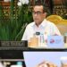 Menteri Perhubungan Budi Karya Sumadi memberikan arahan kepada koordinator satuan pelaksana Kemenhub di daerah pada Kamis (19/1/2023). (MASAPNEWS/ANT/HO-Biro Komunikasi dan Informasi Publik Kementerian Perhubungan)