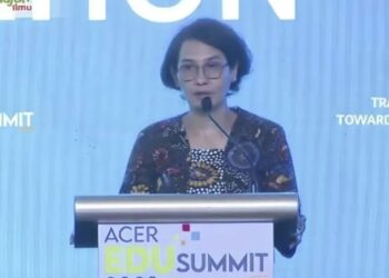 Sekretaris Jenderal (Sesjen) Kementerian Pendidikan, Kebudayaan, Riset dan Teknologi (Kemendikbudristek) Suharti dalam Acer Edu Summit 2023 di Jakarta, Selasa (31/1/2023). (MASAPNEWS/ANT)