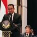 Gubernur DKI Jakarta Anies Baswedan menyampaikan pidato politiknya saat Deklarasi Calon Presiden Republik Indonesia Partai NasDem di NasDem Tower, Jakarta, Senin (3/10/2022). Partai NasDem resmi mengusung Anies Baswedan maju jadi capres untuk Pemilu 2024. (MASAPNEWS/ANT)