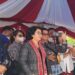 Legislator Kabupaten Gunung Mas, Rayaniatie Djangkan dan lainnya, saat menghadiri peresmian serta pentahbisan Gereja Pandohop GKE Tumbang Empas dan pastori, di Desa Tumbang Empas Kecamatan Mihing Raya, Senin (20/3/2023). (IST)