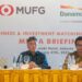 Wakil Direktur Utama PT Bank Danamon Indonesia Tbk. Honggo Widjojo Kangmasto, Direktur Utama PT Bank Danamon Indonesia Tbk.Yasushi Itagaki dan Executive Officer, Country Head of Indonesia, MUFG Bank, Ltd. Kazushige Nakajima memberikan keterangan pers di Jakarta, Senin (27/2/2023). (MASAPNEWS/ANT/HO-Danamon)