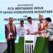 Presiden Joko Widodo saat melakukan peletakan batu pertama (groundbreaking) PLTA Mentarang Induk PT Kayan Hydropower Nusantara, di Kabupaten Malinau, Provinsi Kalimantan Utara, Rabu (1/3/2023). (MASAPNEWS/ANT/Ho-Biro Pers Setpres)