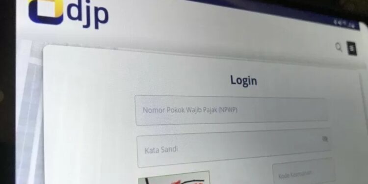 Tampilan situs DJP Online di djponline.pajak.go.id untuk pelaporan SPT secara online. Ilustrasi diambil Kamis (5/3/2020). (MASAPNEWS/ANT)