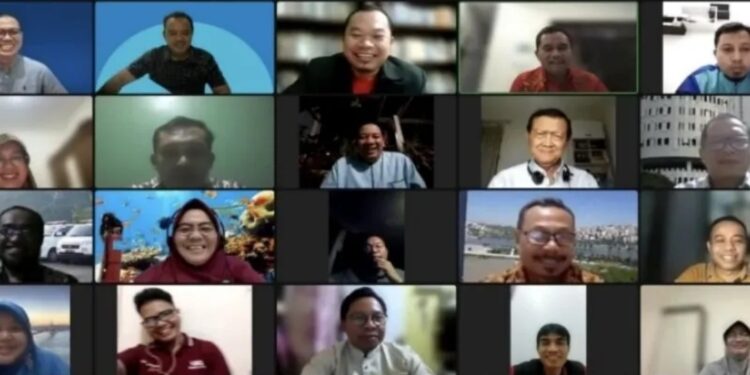 Tangkapan layar - Agenda silaturahmi jajaran pengurus MPKS PP Muhammadiyah periode 2022--2027 yang digelar untuk kali pertama dalam jaringan (daring), Jumat (3/3/2023). (MASAPNEWS/ANT/HO-Muhammadiyah)