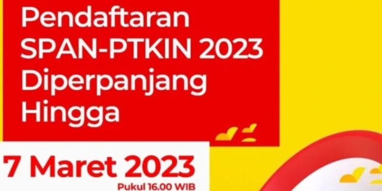 Informasi perpanjangan fase pendaftaran Seleksi Prestasi Akademik Nasional (SPAN) Perguruan Tinggi Keagamaan Islam Negeri (PTKIN). (MASAPNEWS/ANT/HO-Kemenag)