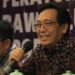 Anggota Dewan Kehormatan Penyelenggara Pemilu (DKPP) I Dewa Kade Wiarsa Raka Sandi saat menjadi narasumber dalam kegiatan Sosialisasi dan Implementasi Peraturan Bawaslu dan Produk Hukum Non-Peraturan Bawaslu di Gianyar, Sabtu (25/3/2023) (MASAPNEWS/ANT)