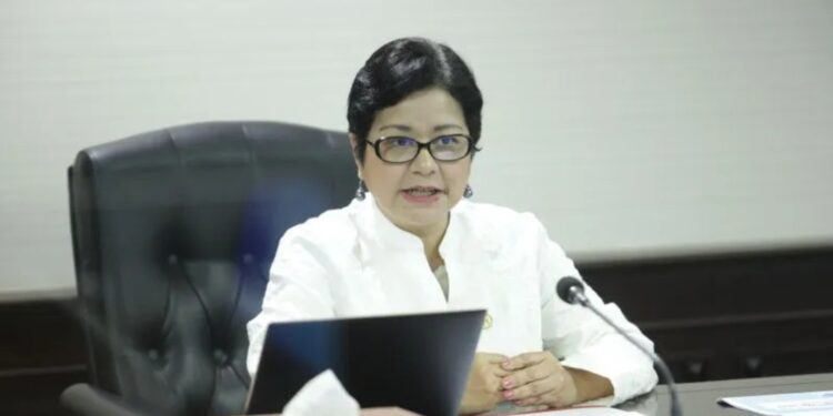 Ketua Dewan Audit Otoritas Jasa Keuangan (OJK) Sophia Wattimena dalam Courtesy Meeting dengan Ikatan Auditor Intern Bank (IAIB) sebagaimana dikutip dari keterangan resmi, Senin (27/3/2023). (MASAPNEWS/ANT/HO-OJK)
