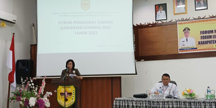 Wabup Gumas Efrensia LP Umbing membuka kegiatan. (IST)