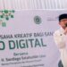 Menparekraf Sandiaga Uno saat kunjungan ke Pondok Pesantren Nurul Huda, Kabupaten Cirebon, Jawa Barat, Rabu (5/4/2023). (MASAPNEWS/ANT/HO-Humas Kemenparekraf.)