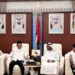 Gubernur Kepri Ansar Ahmad bersama Anggota Dewan Pertimbangan Universitas Maritim Raja Ali Haji (UMRAH) Laksamana TNI (Purn) Marsetio dan Rektor UMRAH Agung Dhamar Syakti menemui Duta Besar UEA untuk Indonesia Y.M. Abdulla Salem Al-Dhaheri, di Jakarta, Minggu (9/4/2023). (MASAPNEWS/ANT/HO-Humas Pemprov Kepri)