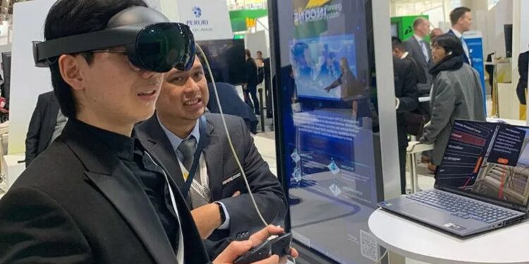 Booth Pupuk Indonesia di perhelatan Hannover Messe 2023 di Hannover, Jerman. (MASAPNEWS/ANT/HO-Pupuk Indonesia)