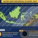 Jalur gerhana matahari hibrid di wilayah Indonesia yang dilansir Badan Meteorologi Klimatologi, dan Geofisika (BMKG), Kamis (20/4/2023). (MASAPNEWS/ANT/HO-BMKG)