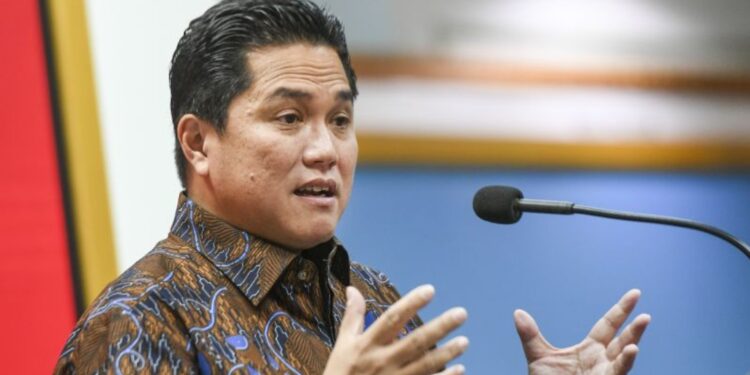 Arsip foto - Ketua Umum PSSI Erick Thohir memberikan keterangan pers usai bertemu dengan Presiden Joko Widodo di Kantor Presiden, Jakarta, Jumat (31/3/2023). (MASAPNEWS/ANT)