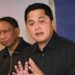 Ketua Umum PSSI Erick Thohir (kanan) didampingi Wakil Ketua Umum PSSI Zainudin Amali (kiri) memberikan keterangan kepada wartawan usai sarasehan bersama Asosiasi Provinsi (Asprov) PSSI se-Indonesia di Jakarta, Minggu (19/3/2023). (MASAPNEWS/ANT)
